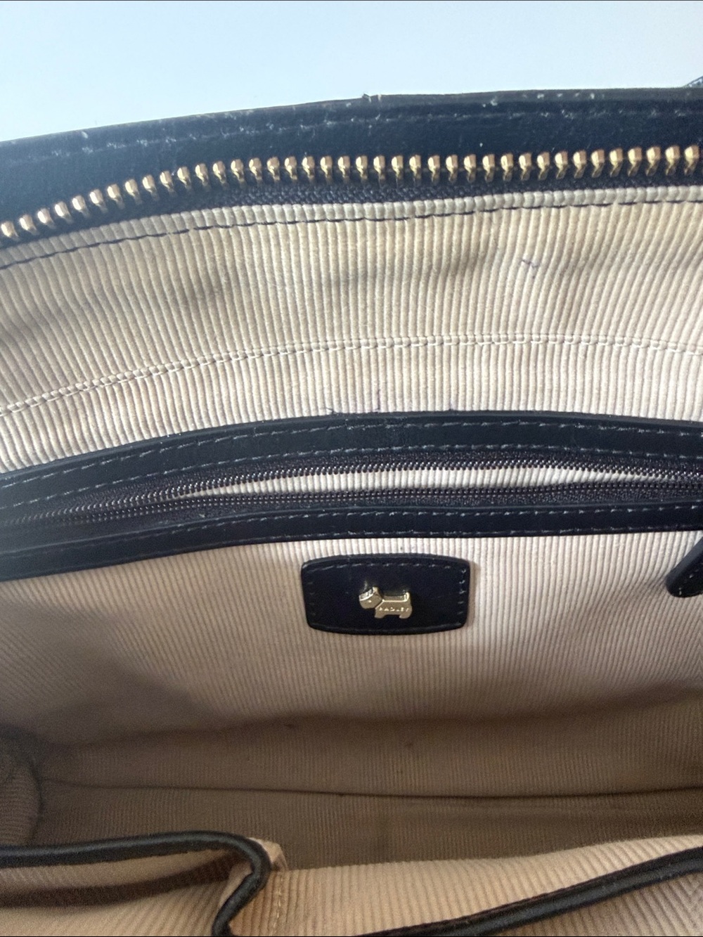 RADLEY LONDON Black Perforated Leather Crossbody with Gold Hardware - Picture 2 of 7